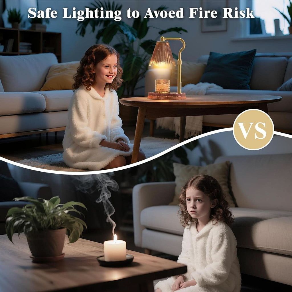 Candle Warmer Lamp With Timer Adjustable Brightness