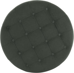Handcrafted Loden Green Velvet Storage Ottoman 28In-4