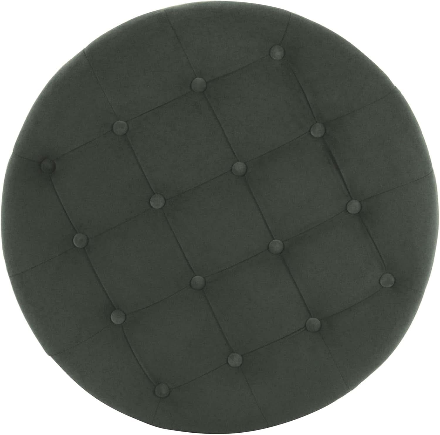 Handcrafted Loden Green Velvet Storage Ottoman 28In-4
