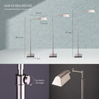 Arcadia Brushed Nickel Floor Lamp Dimmable Adjustable-3
