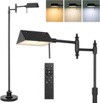 Dimmable Black Industrial Grade Floor Lamp With Remote-0