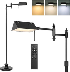 Dimmable Black Industrial Grade Floor Lamp With Remote-0