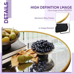Wavy FullL ength Floor Standing Mirror Gold 76x34 Inches-3