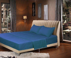 Tache 3-4 Piece Solid Ocean Blue Sheet Set