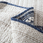 DaDa Bedding Denim Blue Patchwork Cotton Quilt Set-4