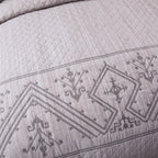 DaDa Bedding Whimsical Lavender Grey Cottage Soft Quilted Coverlet Bedspread Set (JHW866)-1