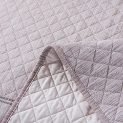 DaDa Bedding Whimsical Lavender Grey Cottage Soft Quilted Coverlet Bedspread Set (JHW866)