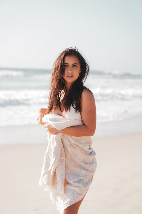 AZTEC BEIGE TURKISH TOWEL-0