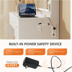 Vanity Desk With 35 Inch LED Backlit Reflection Mirror-3
