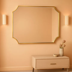 32x48 Inch Gold Wall Mirror Beveled Full Length Mirror-4