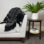 Chunky Black Cuzco Alpaca Throw-1