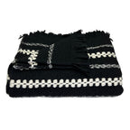 Chunky Black Cuzco Alpaca Throw-0