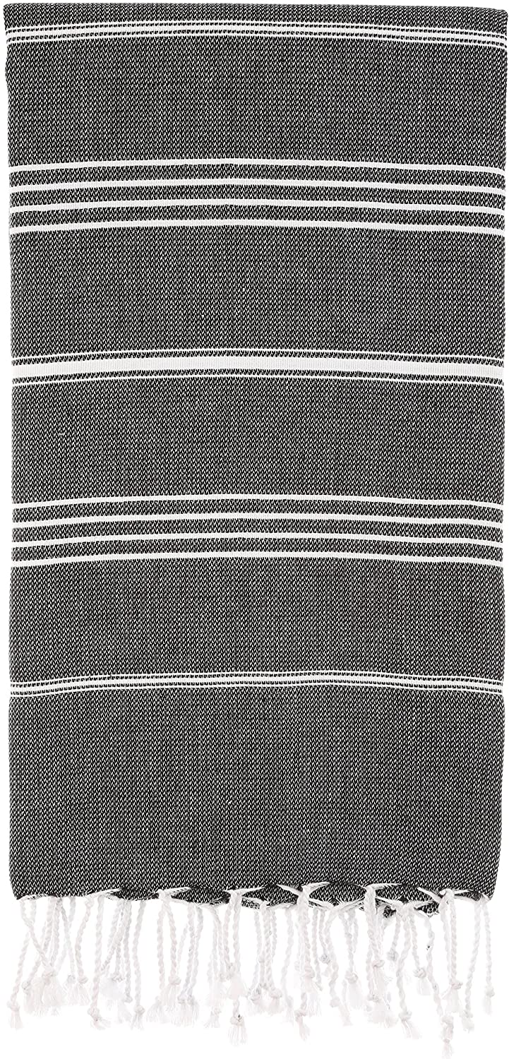Monaco Turkish Cotton Hand Towel – Lightweight Quick Dry Bathroom, Kitchen & Travel Towel, Luxury Organic Turkish Towel