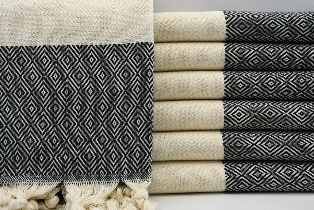 VENICE BLACK TURKISH TOWEL-0