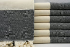 VENICE BLACK TURKISH TOWEL-0