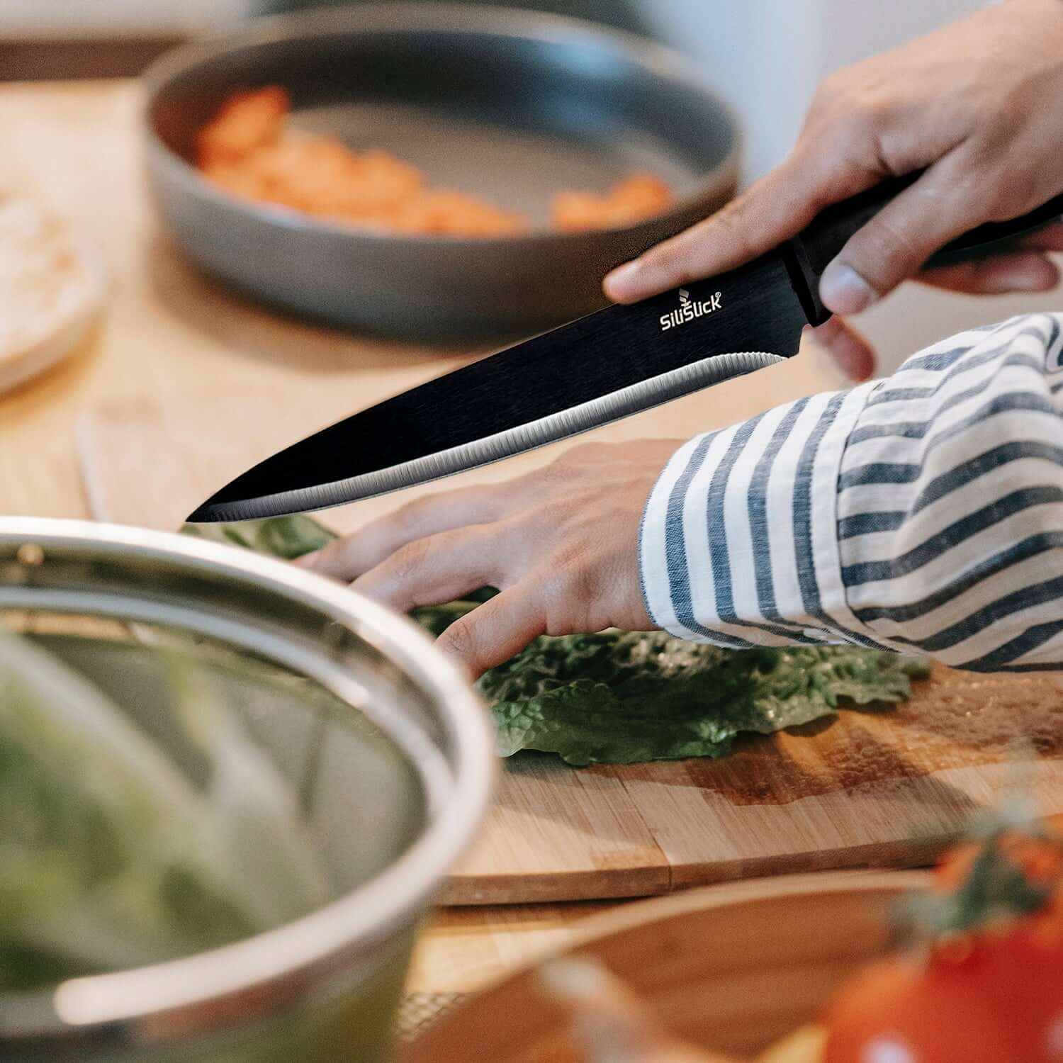 Kitchen Knife Set - Black Handle | Black Blade