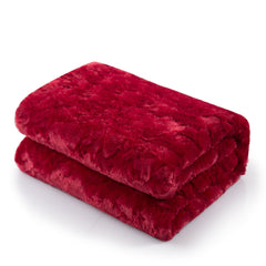 DaDa Bedding Luxury Romantic Red Lovely Hearts Dreamy Plush Faux Fur Throw Blanket (19)-1