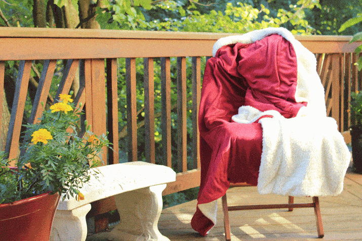 Tache Holiday Red Microfleece with Sherpa Back Throw Blanket-0