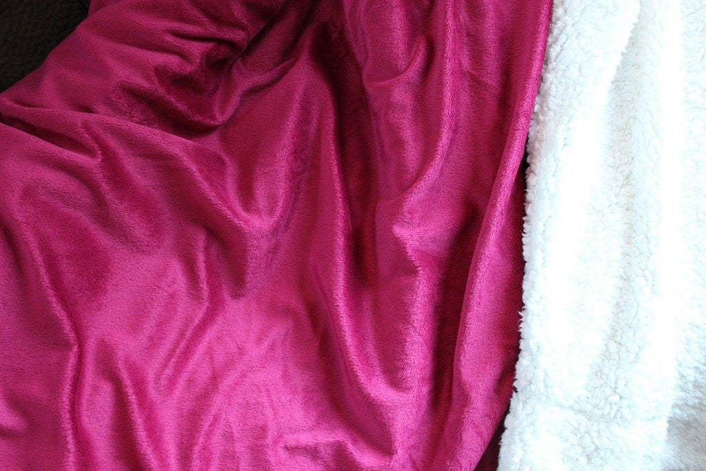 Tache Holiday Red Microfleece with Sherpa Back Throw Blanket-2