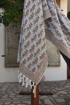 Block Print Handwoven Throw - Deepika