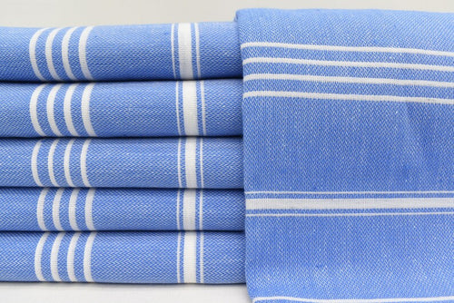 Blue Monaco Turkish Towel – Lightweight Quick Dry Beach & Bath Towel, Luxury Turkish Cotton Spa Towel, Travel & Pool Towel-0