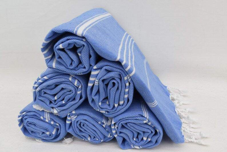 Blue Monaco Turkish Towel – Lightweight Quick Dry Beach & Bath Towel, Luxury Turkish Cotton Spa Towel, Travel & Pool Towel-2