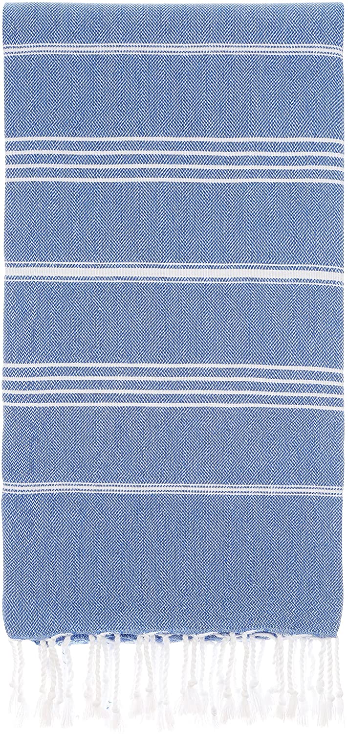 Monaco Turkish Cotton Hand Towel – Lightweight Quick Dry Bathroom, Kitchen & Travel Towel, Luxury Organic Turkish Towel