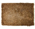DaDa Bedding Coffee Brown Shaggy Soft Chenille Noodle Carpet Rug Bath Mat-4