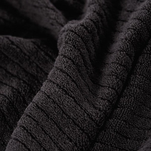 Del Mar Grey Turkish Terry Towel Set – 2-in-1 Quick Dry & Plush Bath Towels, Luxury Turkish Cotton Spa & Beach Towels-4