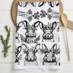 B&W Bunnies Towel-0