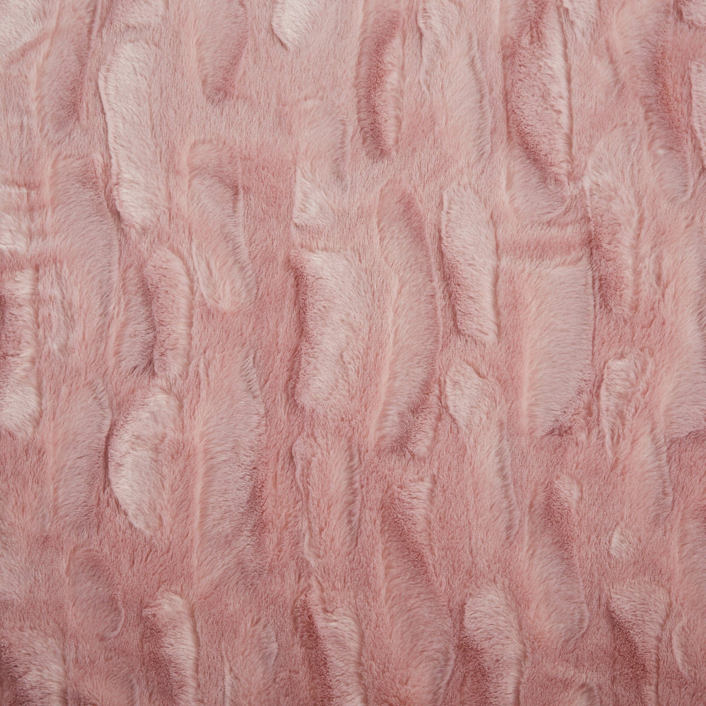 Tache Faux Fur Dusty Rose Gold Pink Throw Blanket (#7)-1