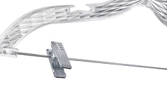 Crystal Clear Hangers with Clips, 360 Swivel Hook - 100 Pack