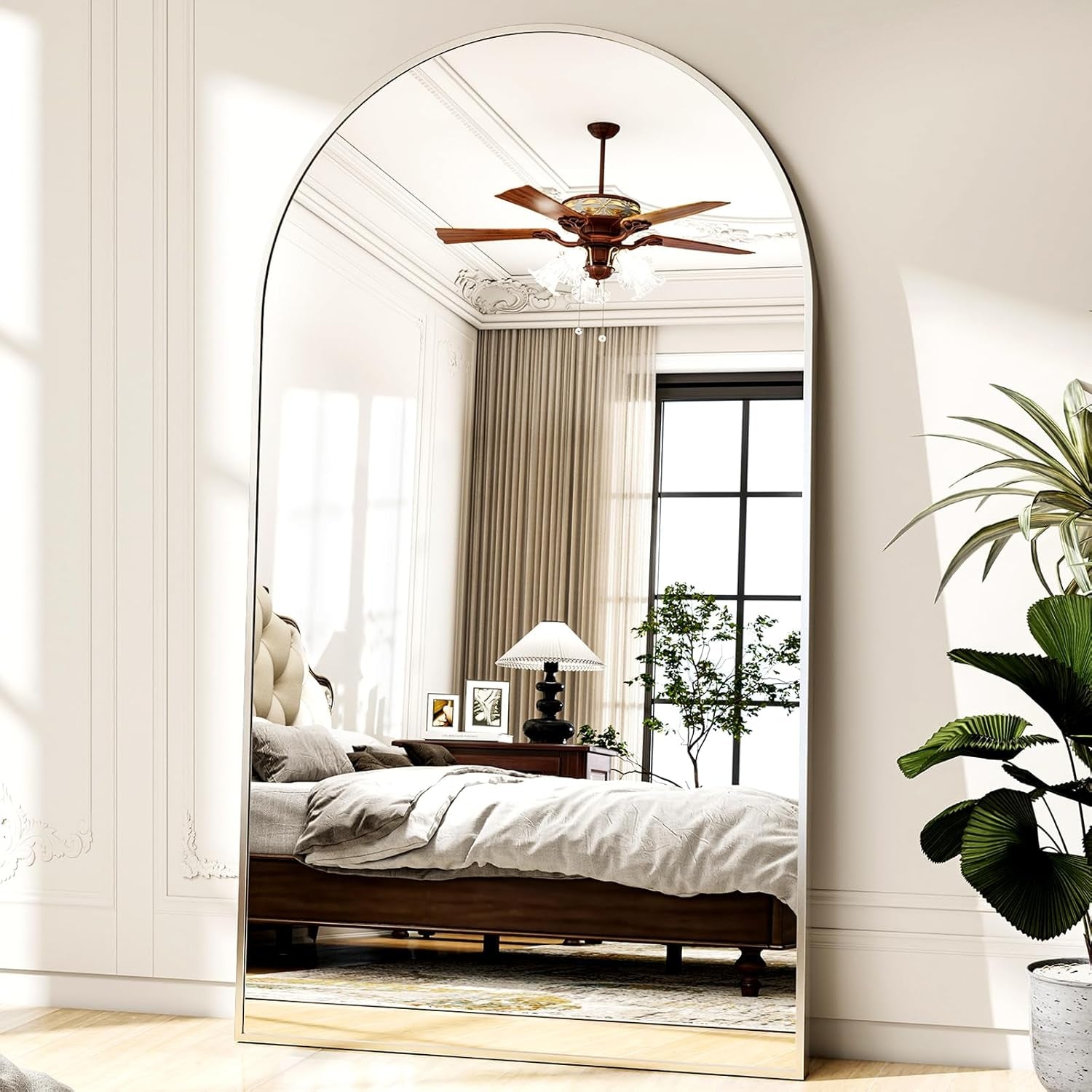 46x76 Inches Full Length Freestanding Silver Mirror-2