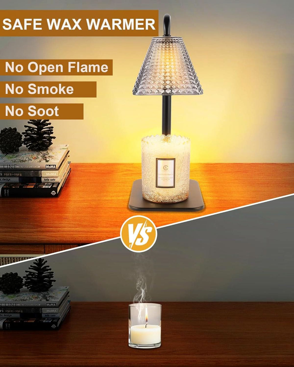 Candle Warmer Lamp Featuring Integrated Timer Dimmer