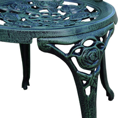 Cast Aluminum Conversation Set Antique Green Patio-4