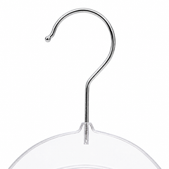 Plastic Clear Hangers with Silver Hooks & Clips- Kids 100pcs-2