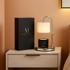 Dimmable Silver Chrome Candle Warmer Countdown Timer