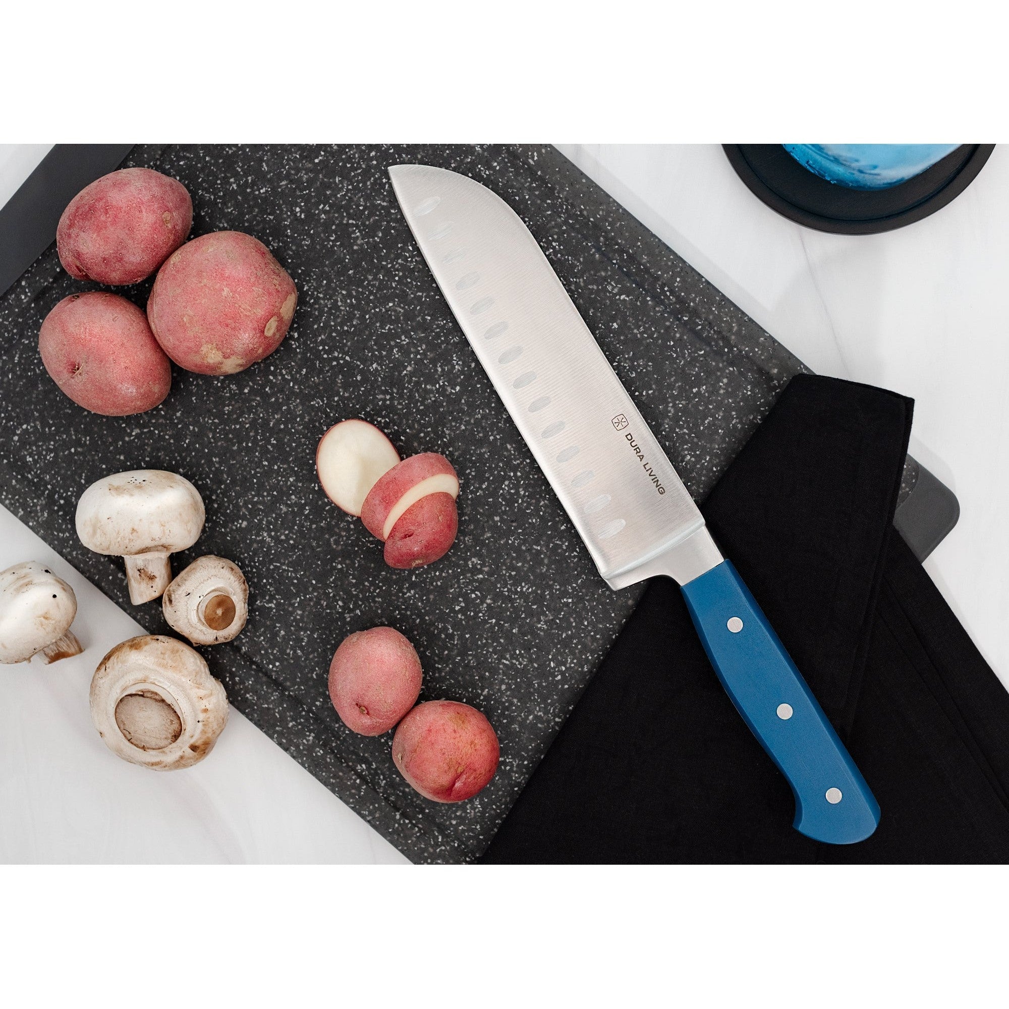 Superior 7 inch Santoku Knife - Royal Blue-2