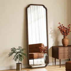 Walnut Hand crafted Wall Mirror 71x24 Rustic Framing-0