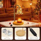 Gold Candle Warmer Lamp With Programmable Dimmer System