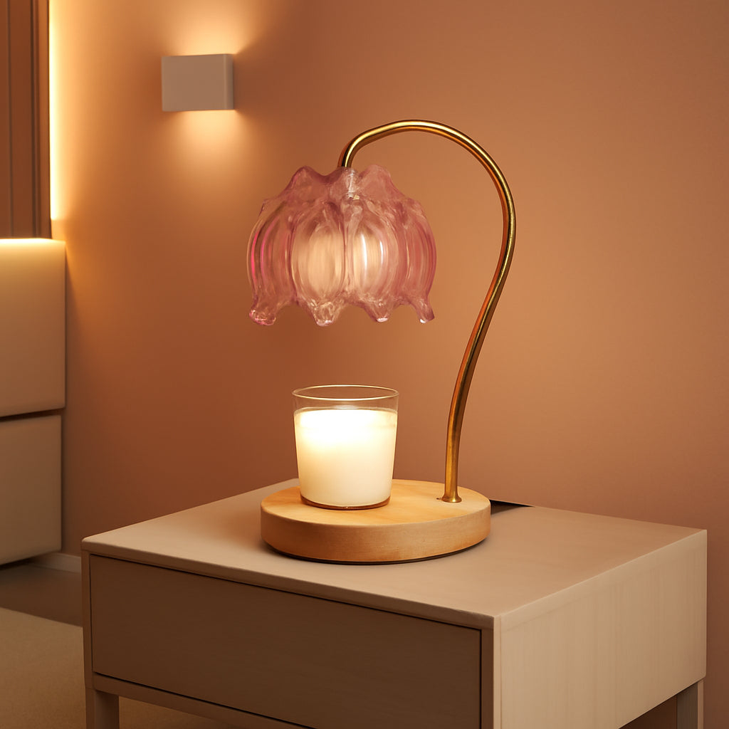 Dimmable Programmable Pink Candle Warmer Lamp Timer-0