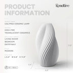11.9 Inches Translucent Ceramic Table Lamp Dimmable-2