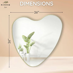 26 Inch Irregular Heart Wall Mirror For Home Decor-1