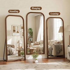 Bronze Metallic 28x69 Inches Arched Full Length Mirror-3