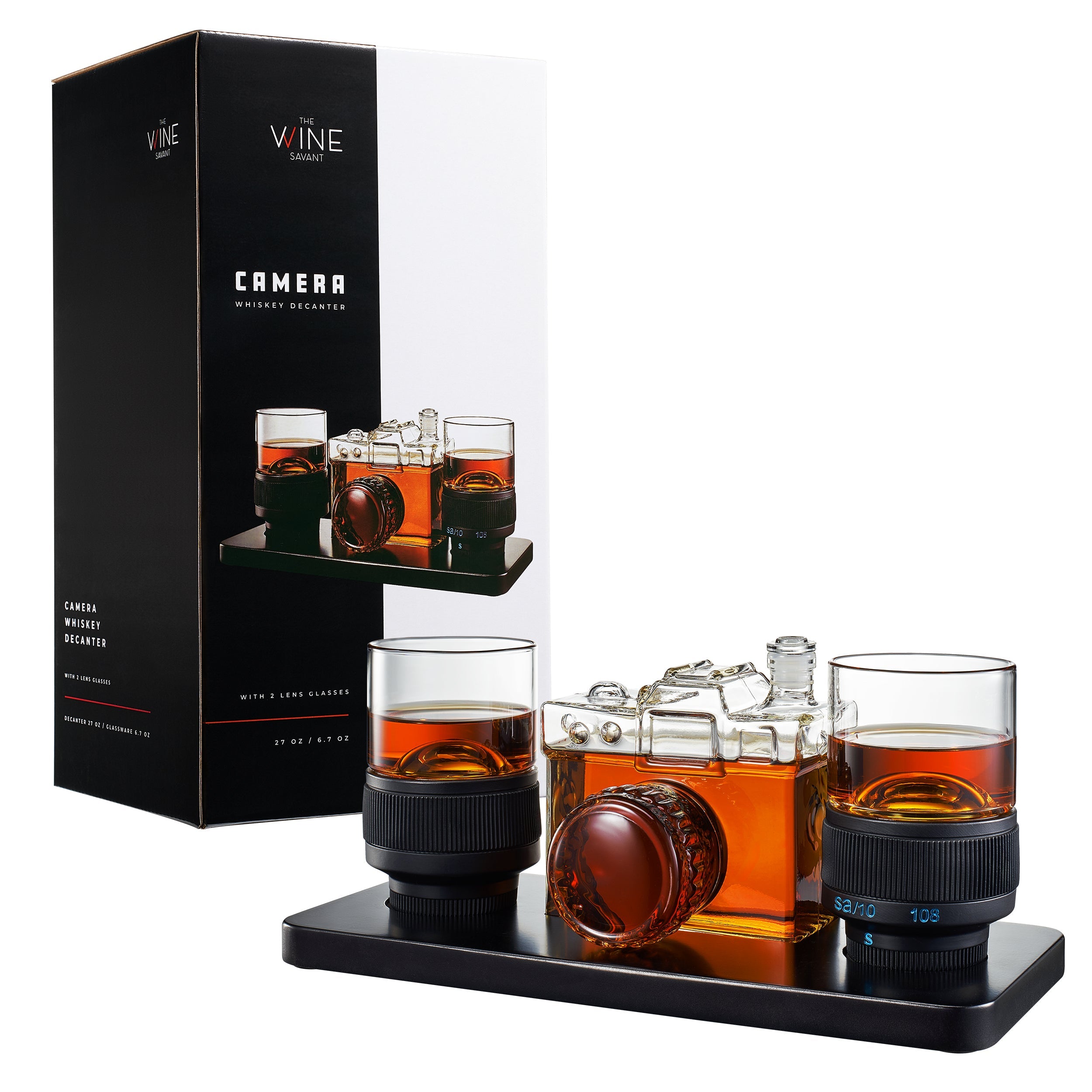 Camera Shaped Wine & Whiskey Decanter - 27.4OZ-0