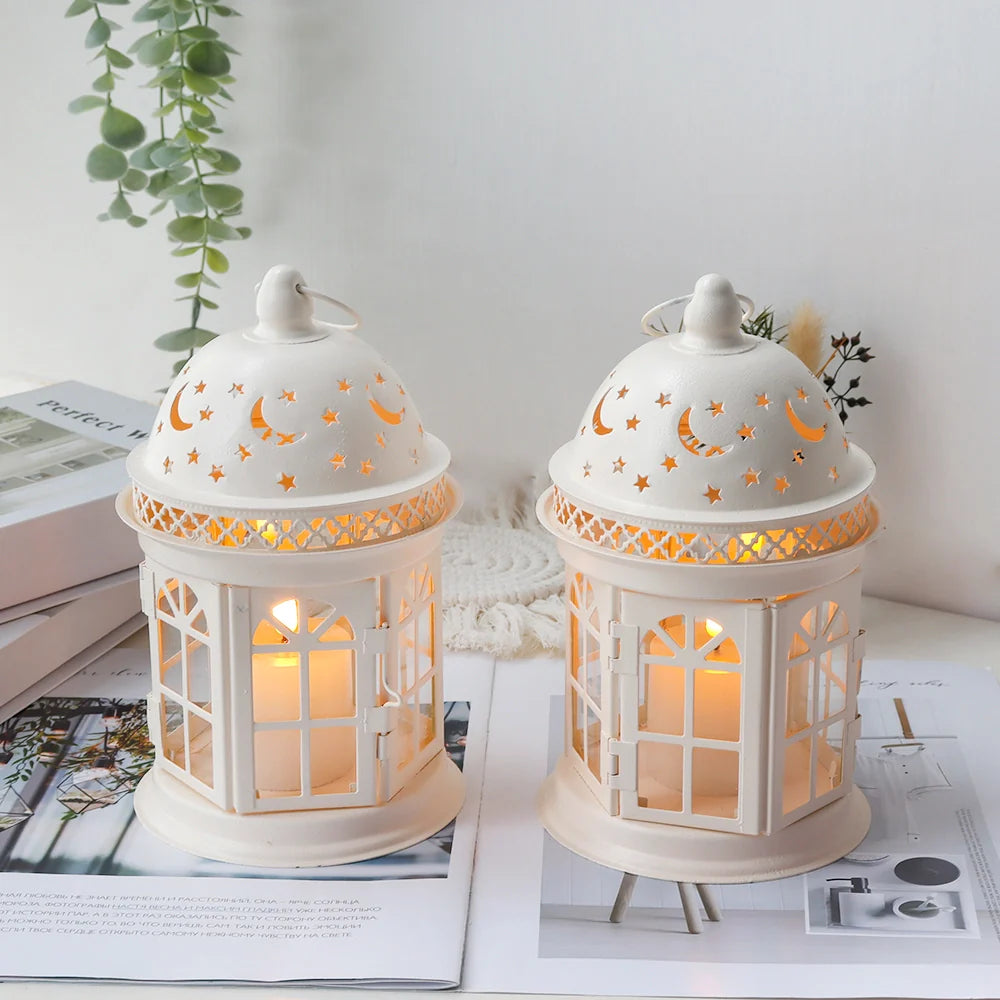 8.5 inch High Decorative Lanterns ( Set of 2 )-0