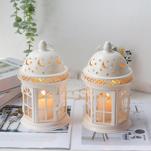 8.5 inch High Decorative Lanterns ( Set of 2 )-0