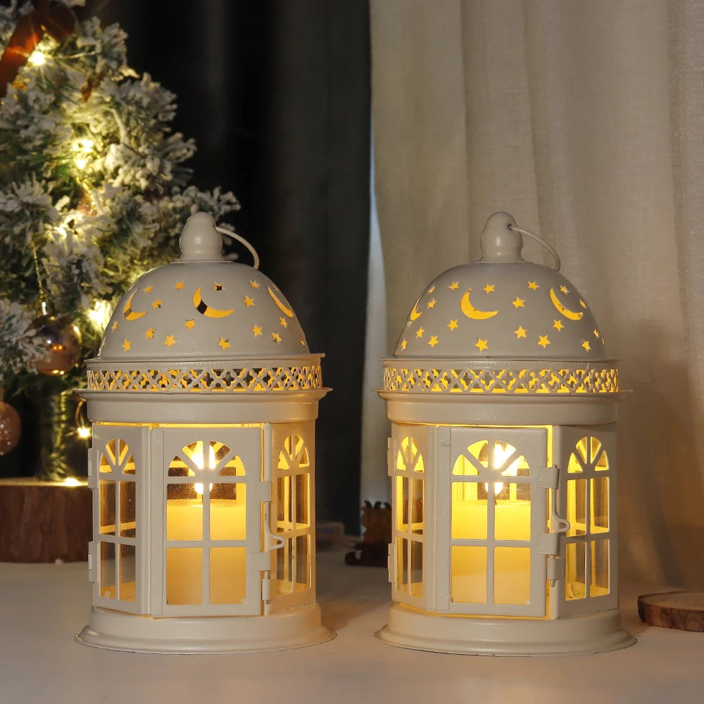 8.5 inch High Decorative Lanterns ( Set of 2 )-2