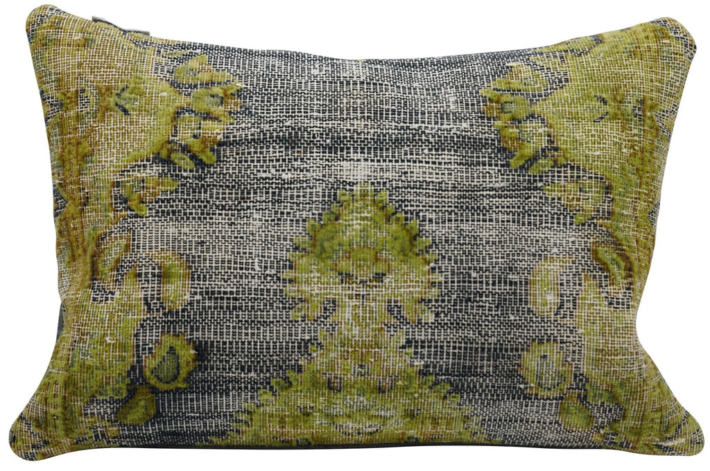 Canvello Antique Rug Olive Green Pillows - 16"x24"