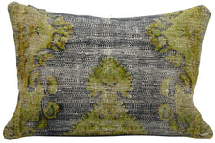 Canvello Antique Rug Olive Green Pillows - 16"x24"